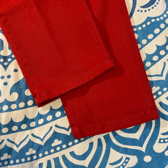 NYDJ RED SKINNY JEANS SIZE 9/10 30 28” ANKLE BEAUTIFUL EUC SLIMMING WONEN - Picture 5 of 13